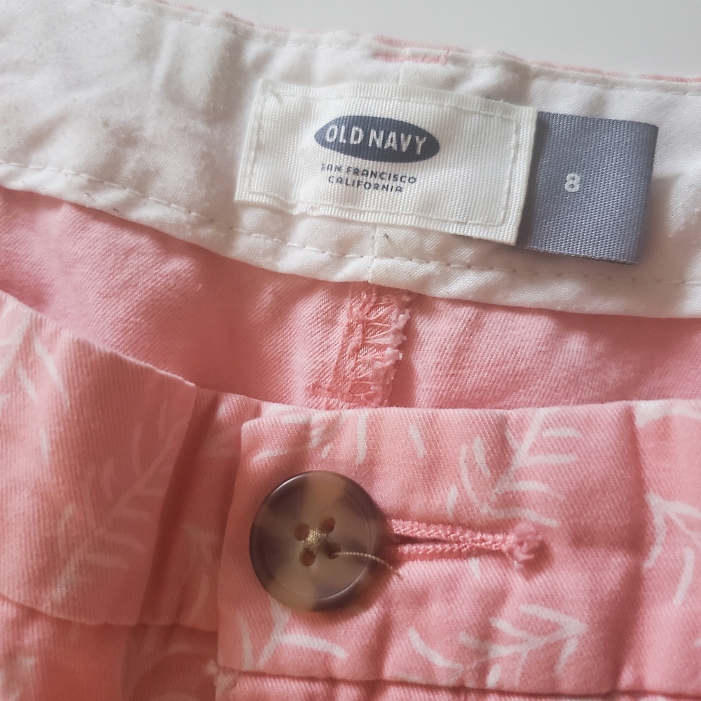 Old Navy Pink Cotton Shorts | Floral Print | Summer Essential - Picture 5 of 9